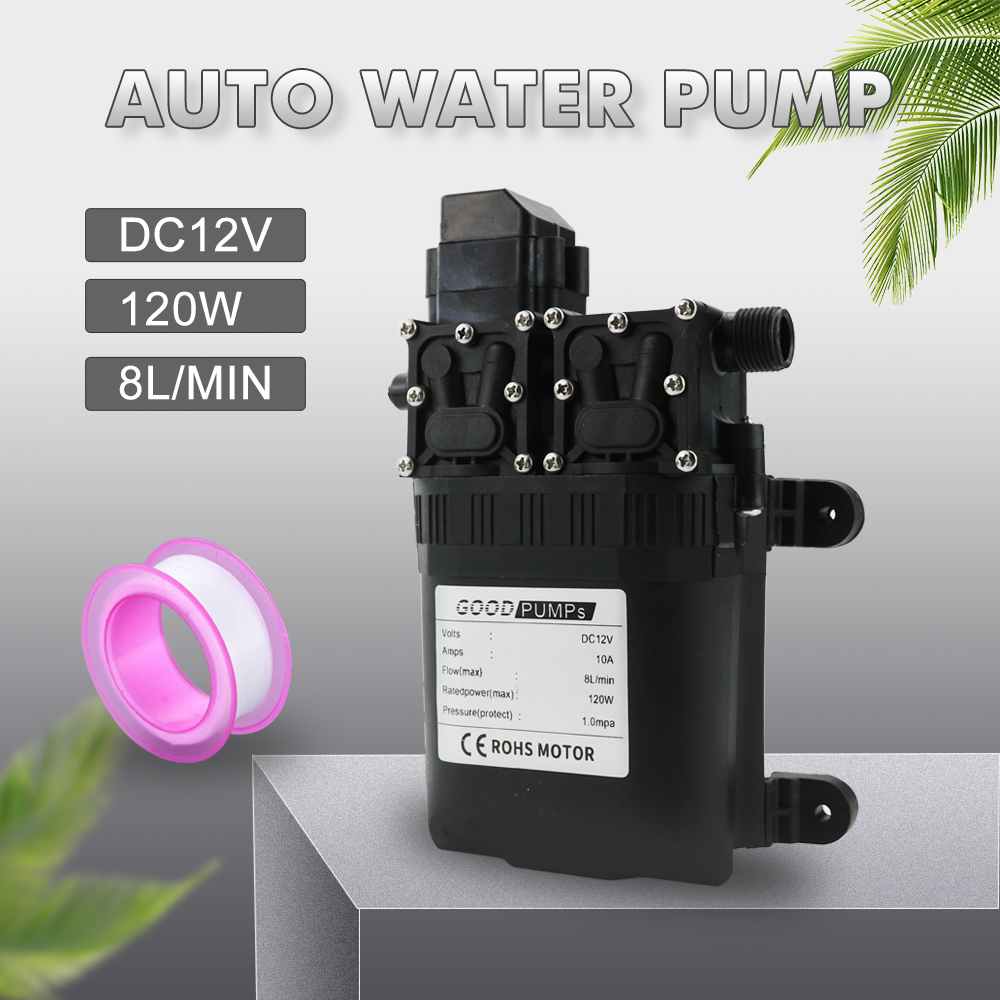 Mini Peristaltic Pump 12V - ปั๊มน้ำอัตโนมัติ 12V DC ปั๊มน้ำไดอะแฟรมแรงดันสูง 120W 8