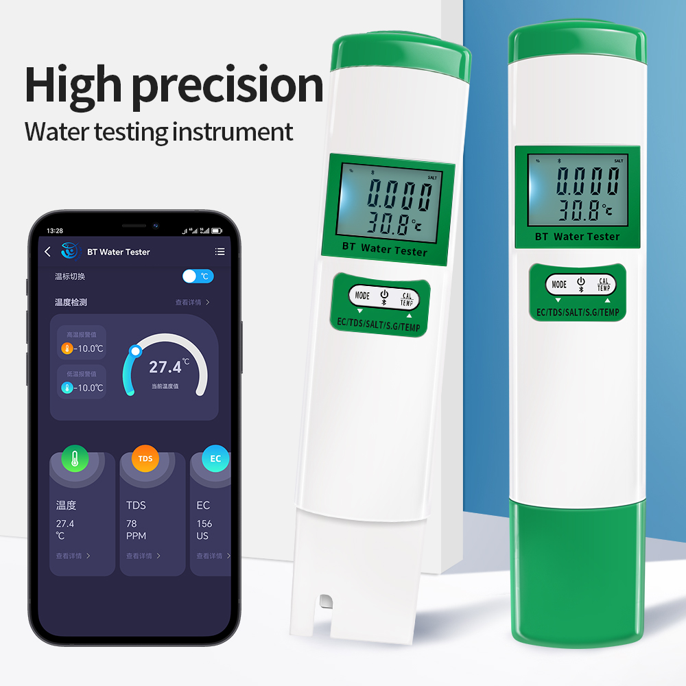 Ph Meter Digital Water Tester - เครื่องวัดความเค็ม5 in 1 pH TDS EC