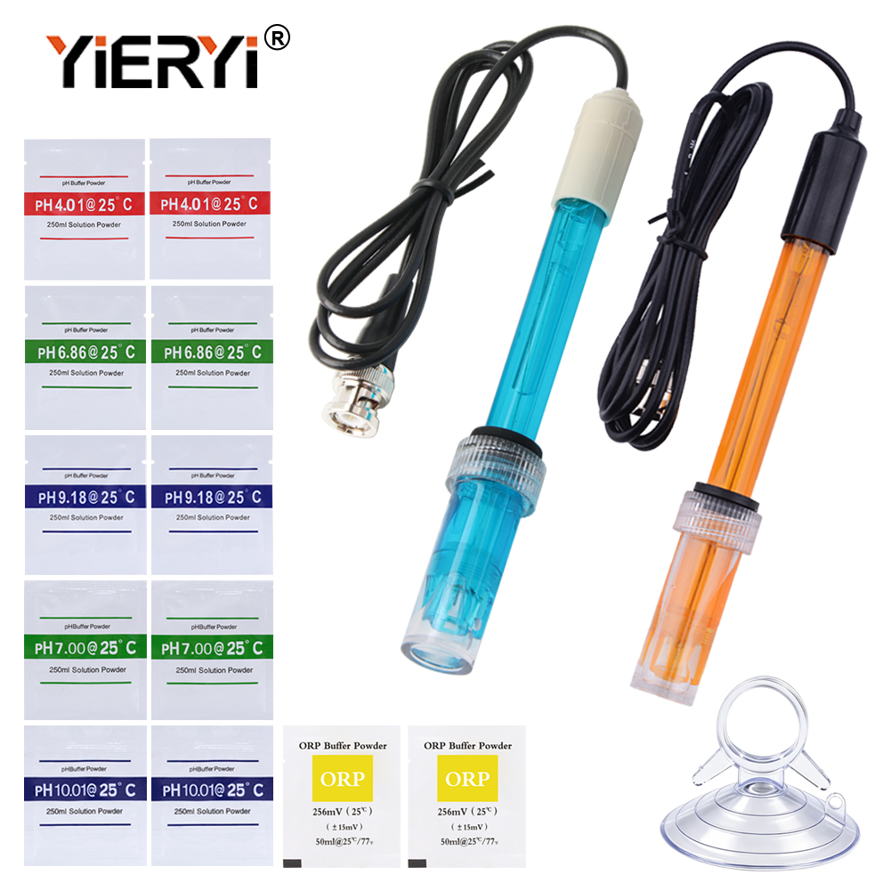 Ph Meter Digital Water Tester - ชุดหัววัดอิเล็กโทรด Yieryi Ph‑201 & ORP‑101 สายเคเบิล