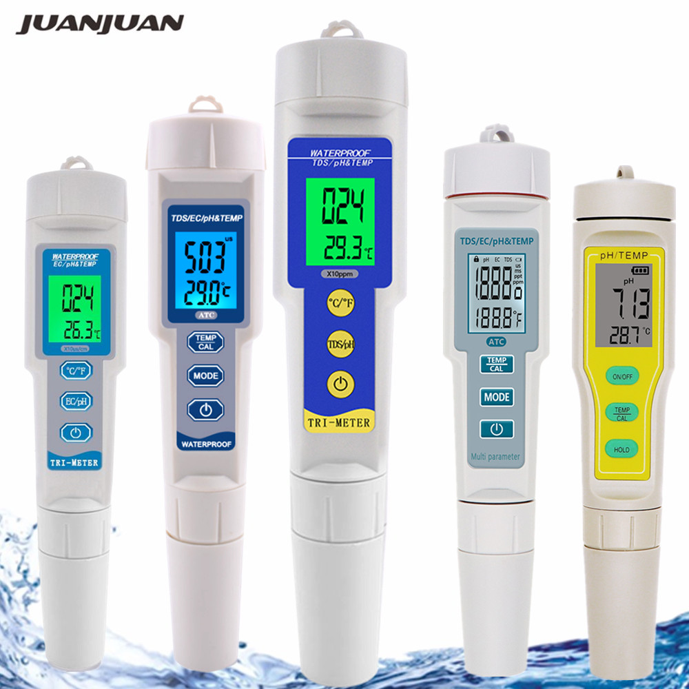 Ph Meter Digital Water Tester - Professional 4 IN 1 TDS PH