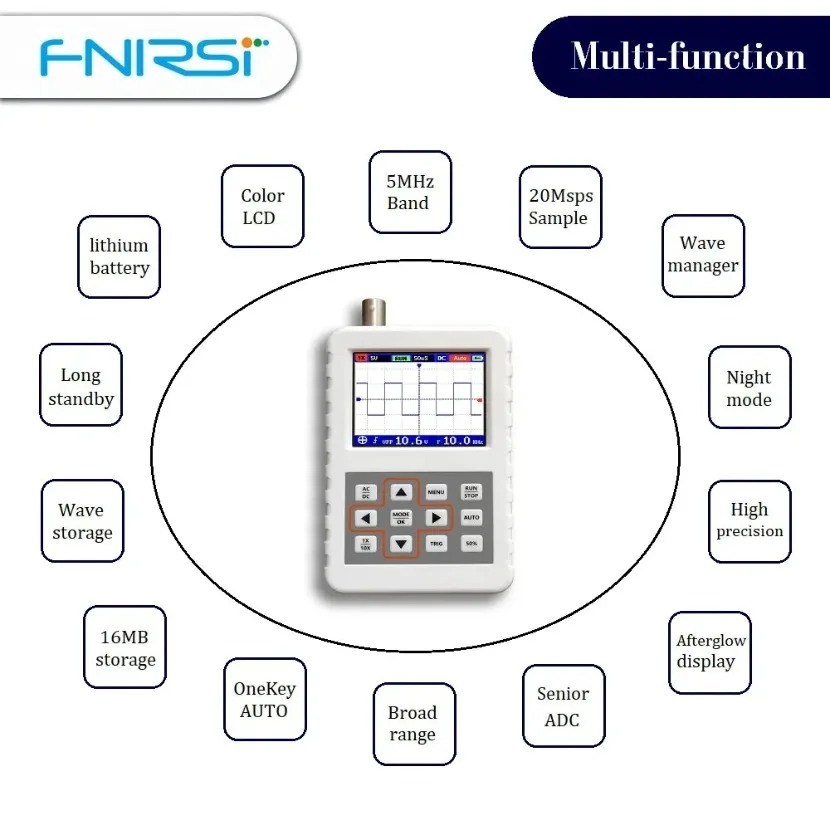 1 ชิ้น DSO FNIRSI PRO ออสซิลโล - Fnirsi Digital Oscilloscope Handheld บทวิจารณ์และราคา
