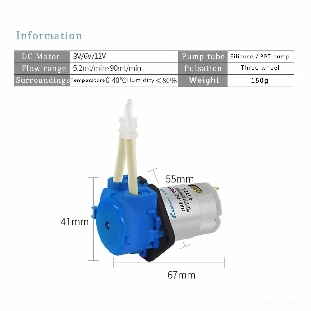 DC 12V 24V Dosing Pump ปั๊ม Pe - Mini Peristaltic Pump 12V บทวิจารณ์และราคา