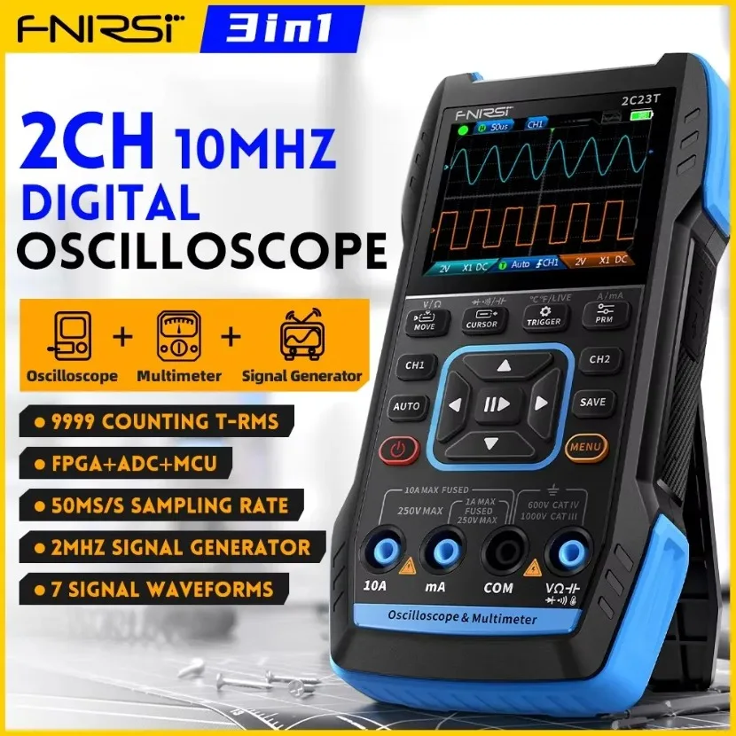 FNIRSI 2C23T ออสซิลโลสโคปดิจิท - Fnirsi Digital Oscilloscope Handheld บทวิจารณ์และราคา